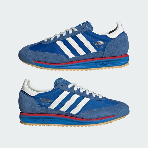 Adidas Blue and White Retro SL 72 RS Sneakers - Picture 6 of 6